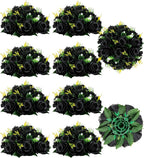 Artificial Rose Flower Balls 10 Pcs Black Silk Wedding Centerpieces
