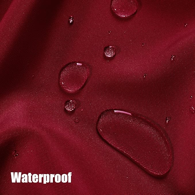 BONZER Outdoor Curtains for Patio Waterproof Thick Privacy Extra Wide Grommet Light Filtering Outside Curtains for Porch Pergola Gazebo Deck, 1 Panel, 150W x 95L inch, Red