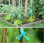 Stretch Tie Tape, 1” Wide 200FT Reusable Garden Plant Ties Green Tapes for Plants, Thick Garden Vinyl Stake Ribbon for Branches Flowers Tomatoes Indoor Outdoor Greenhouse