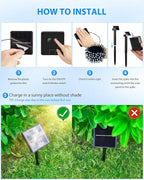 Brightown Solar Outdoor String Lights - 50 FT 120 LED Solar String Lights for Outside with 8 Lighting Modes, IP65 Waterproof Solar Outdoor Lights, Suitable for Tree Party Decor, Cool White