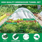 Greenhouse Hoops Grow Tunnel, 6 Sets of 8FT Long Garden Hoops for Raised Beds, Rust-Free Fiberglass Support Hoops Frame for Garden Netting, DIY Plant Support Garden Stakes for Row Cover, 36 Pcs