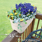 Bloomers Railing Planter with Drainage Holes – 24" Weatherproof Resin Planter – Polyethylene plastic - White