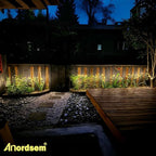 Anordsem Solar Garden Lights Outdoor: 8 Removable PVC Water Drop Light Head 4 Pack - Waterproof Garden Decoration for Yard Patio - Gardening Gifts for Homeowners Gardeners