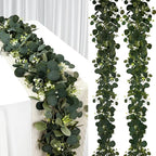Artificial Eucalyptus Garland 2-Pack, 6 Ft Green with Shapeable Wire