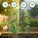 65" Tall Cucumber Trellis for Raised Bed, Garden Trellis for Climbing Plants Outdoor, U-Shape Metal Arch Vegetables Trellis Plant Support for Zucchini Squash Vines