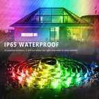 200ft Outdoor Led Strip Lights Waterproof, Ip68 Outside Led Light Strip Waterproof with Remote and App Control, Exterior Led Rope Lights Music Syne RGB Strip Lights for House Decor(2 * 100ft)