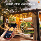 addlon Outdoor String Lights 100FT G40 with APP Control, 54 LED Shatterproof Bulbs, Dimmable Patio Globe Lights Waterproof, Hanging Outside Lighting for Backyard, Garden, Deck, Balcony, Café