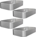 4 PCS 4x2ft Galvanized Raised Garden Bed Outdoor, Metal Garden Bed for Vegetables, Above Ground Garden Box for Flower, Steel Raised Beds for Gardening