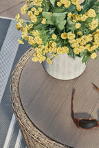 Signature Design by Ashley Danson Bohemian Outdoor End Table, Light Brown