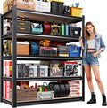 71"Hx46"Wx18"D Garage Shelving-2050 lbs 5 Tier Storage Shelves,Adjustable Heavy Duty Metal Shelving Unit and Storage Large Rack,Utility Steel Shelf for Warehouse Industrial Pantry Basement Organizers
