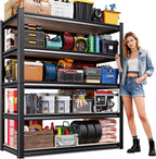 71"Hx46"Wx18"D Garage Shelving-2050 lbs 5 Tier Storage Shelves,Adjustable Heavy Duty Metal Shelving Unit and Storage Large Rack,Utility Steel Shelf for Warehouse Industrial Pantry Basement Organizers