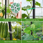 Cucumber Trellis for Raised Bed,U-Shape Garden Trellis for Climbing Plants Outdoor, Metal Arch Vegetables Trellis, Plant Support for Vine (Black, 31.5" Lx21.6 Wx47.2 H-Small)