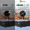 Furniture Set Covers 84 x 56 Inch Black Waterproof 600D