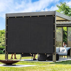 Artpuch Outdoor Pergola Shade Cover 18x24 FT Sun Shade Cloth with Grommets Black 90% UV Protection Canopy Patio Privacy Screen (Customized Available)