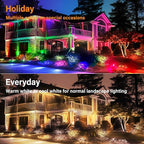 Low Voltage RGBW LED Landscape Lights Spot Lights Outdoor for Yard Garden Decor Spotlight, 12V-24V Low Voltage Landscape Lighting with 16 Color Changing and Remote IP68 Waterproof (12)