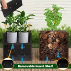 Black Steel Planter Box for Outdoor Plants 24" x 10" x 24" Metal Rectangular Outdoor Planter Box All-Weather Use with Drainage Holes for Patio,Porch,Garden (Black, 24 * 10 * 24)