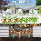 Galvanized Raised Garden Bed Kit Outdoor Patio,8x4x2ft Large Rectangular Metal Planter Boxes,Deep Root Box Planter for Gardening, Vegetables, Flowers, Herbs, 1 Pack, Silver
