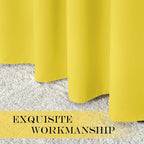 NICETOWN Sliding Glass Door Curtain Extra Long 84 inches Long, Grommet Thermal Insulated Blackout Patio Door Curtain Panel for Bedroom/Pergola, Bright Yellow, 1 Panel, W100 x L84