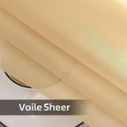 SpaceDresser Waterproof Outdoor Sheer Curtains for Patio - 2 Panels Rod Pocket Indoor Voile Sheer Curtain for Living Room,52W x 108L inch, Beige