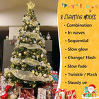 String Lights 500 LED 165 ft Warm White with 8 Modes