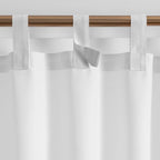 Elrene Home Fashions Matine Weatherproof Tab-Top Indoor/Outdoor Solid Color Curtain Panel for Porch, Pergola, Patio, Deck, 52”W x 108”L, White