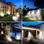 nipify 2 Pack Solar Spot Lights Outdoor Waterproof with 3 Modes, Solar Spotlight Light for Outside Yard Landscape Lighting Pathway Lights Wall, Cool White