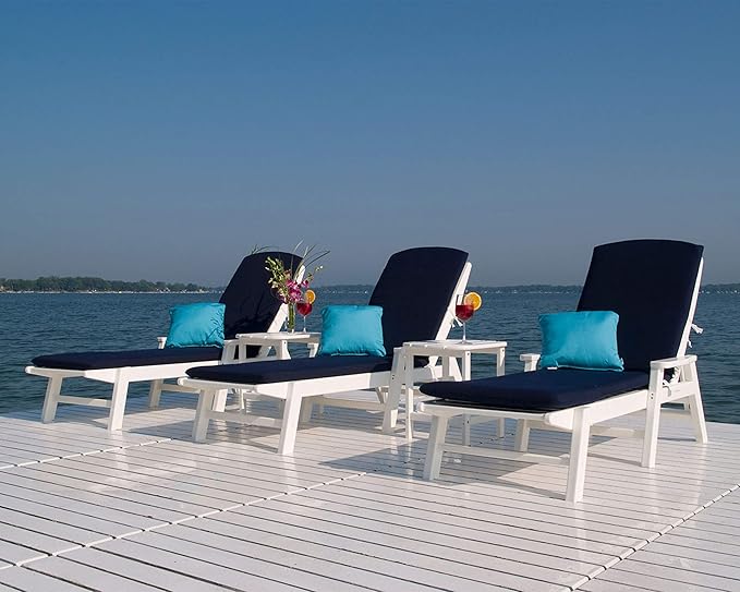 POLYWOOD NCC2280MA-P Nautical Arms Chaise, One Size, Green