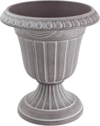 Arcadia Garden Products PL20WW Indoor/Outdoor Classic Traditional Plastic Urn Planter, Whitewash, 10" x 12", White Wash