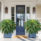 MARTINE MALL 48 inch Fake Ferns Artificial Ferns for Outdoors Look Real, 88 Branches Large Faux Boston Fern for Outdoor Planter Realistic UV Resistant Hanging Artificial Fake Plants for Porch Patio