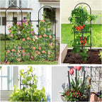2 Pack Trellis for Climbing Plants Outdoor,47.2" H Garden Trellis,Rustproof Garden Arch Trellis Cucumber Tomato Support Structure for Raised Bed