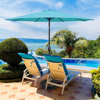 Simple Deluxe 9' Patio Umbrella Outdoor Table Market Yard Umbrella with Push Button Tilt/Crank