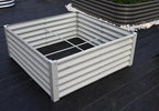 A ANLEOLIFE Set of 6, 18 Inch Tall Antique White Raised Garden Beds Kit, Rectangular & Square Planters for Organized Backyard Gardens