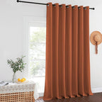 NICETOWN Burnt Orange Blackout Curtains for Bedroom/Living Room 132 Inch Length - Thermal Insulated Room Darkening Grommet Top Window Curtains (100 by 132 - Inch, 1 Panel)