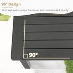 LUE BONA Outdoor Coffee Table, HDPS Patio Coffee Tables for Outside Rectangle, Adjustable Levelling Feet/Weather Resistant, Patio Table for Deck, Pool, Balcony, Indoor or Outdoor Use, Dark Gray