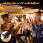 100FT LED Outdoor String Lights, Commercial Grade Patio Lights with 30+2 Shatterproof S14 Edison Vintage Bulb for Outside Backyard Porch Balcony Party Cafe Decor