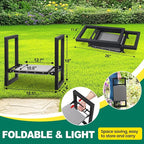 Garden Kneeler and Seat Heavy Duty - 12.7" Wide Garden Kneeling Bench Stool with Handles, Folding Knee Seat Chair Gardening Gifts for Seniors Women Men Gardeners Pain-Free Weeding Planting