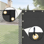 UPGRADE Privacy Fence Screen 3'x28' Dark Grey Outdoor 90% Visibility Blockage 170 GSM Mesh Shade Cover Panels for Backyard,Balcony,Home Decoration with Zip Ties,Customized Avaliable