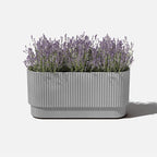 Veradek Demi Series Long Planter for Porch, Patio, Backyard | Durable Plastic-Concrete Material | Modern Décor for Shrubs, Flowers