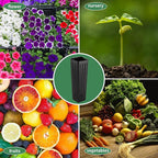 50 Pcs Plastic Deep Nursery Treepots, 9.8" Tall Nursery Tree Pots, Flower Plant Container Pots for Indoor Outdoor Use