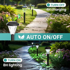 GIGALUMI 12 Pack Solar Lights Outdoor Waterproof, Outdoor Solar Lights for Yard, Solar Garden Lights, Yard Decorations Outdoor for Pathway, Patio, Garden, Driveway, Lawn, and Landscape(Cold White)