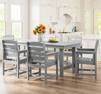 SERWALL Patio Dining Chair Set of 2, Light Gray