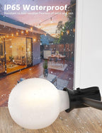 String Lights 50 FT Outdoor with 50 Frosted White G40 LED Bulbs