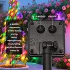 ZNYCYE Solar Waterfall Fairy Bunch Lights Outdoor Waterproof 200LEDs 8 Modes Watering Can Light, Multi-Colored Solar Powered String Lights Firefly Vine Christmas Tree Garden Decorations Gifts for Mom