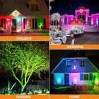 Low Voltage RGBW LED Landscape Lights Spot Lights Outdoor for Yard Garden Decor Spotlight, 12V-24V Low Voltage Landscape Lighting with 16 Color Changing and Remote IP68 Waterproof (10 Pack)