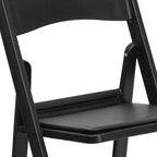 Flash Furniture Hercules Series Folding Chair - Black Resin - 2 Pack 800LB Weight Capacity Comfortable Event Chair - Light Weight Folding Chair