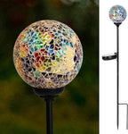 VCUTEKA Solar Path Lights Outdoor Decorative - Mosaic Solar Garden Stakes Light Waterproof LED Light for Landscape Lawn Patio Yard Driveway Decoration