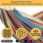 2Pack Hammocks |Camping Hammock | Portable Outdoor Hammock Set | for Hiking, Backpacking and Camping | (Blue Stripe and Blue Stripe)