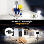 Onforu 300W Flood Lights Outdoor,30000lm Bright LED Work Light with Plug,6500K Daylight White LED Stadium Lighrs,IP66 Waterproof Security Yard Lights for Yard Garage Stadium 2 Pack