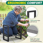 Garden Kneeler and Seat Heavy Duty - 12.7" Wide Garden Kneeling Bench Stool with Handles, Folding Knee Seat Chair Gardening Gifts for Seniors Women Men Gardeners Pain-Free Weeding Planting
