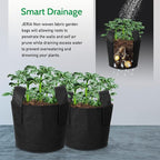 JERIA 12-Pack 30 Gallon Grow Bags, 300G Thickened Nonwoven Garden Pots,Heavy Duty Fabric Pots with Reinforced Handles